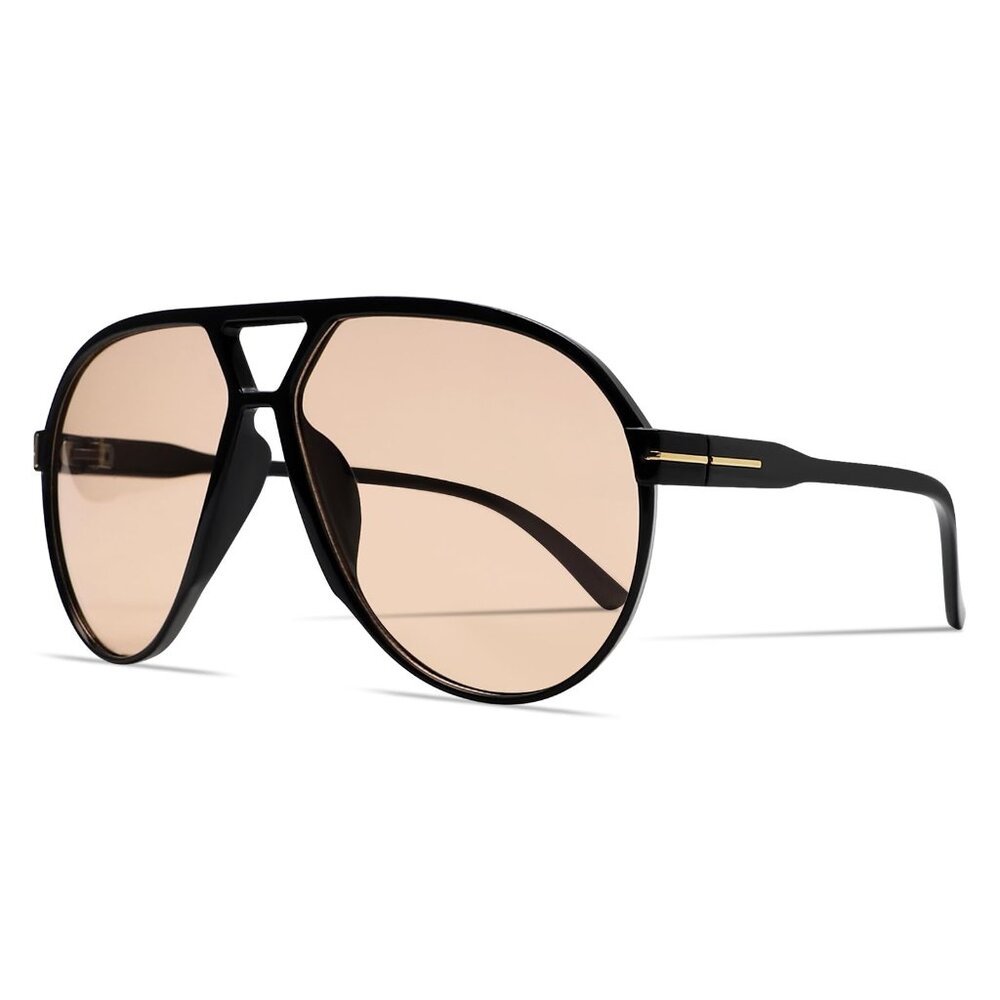 Retro Aviator Sunglasses Oversized Classic Vintage Trendy Square Frame